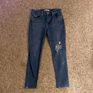 Levi high rise skinny jeans